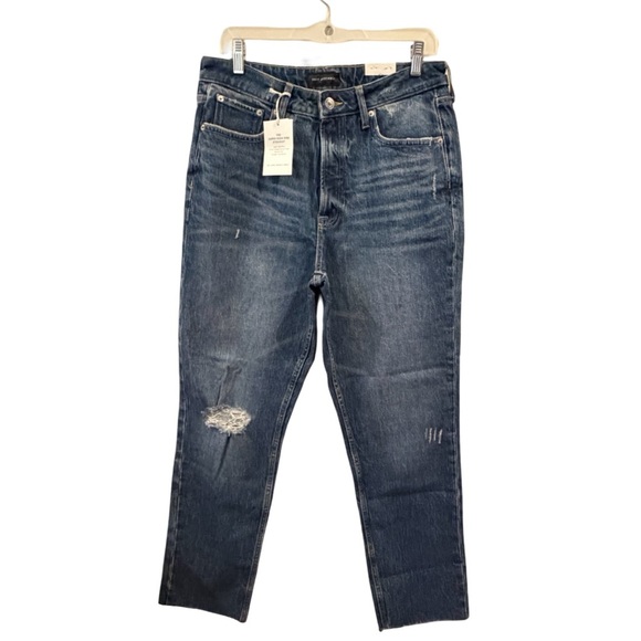 Free Assembly Denim - Free Asembly Super High Rise Straight Womens Distressed Jeans Size 10